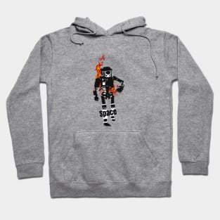 Space skeleton on fire Hoodie